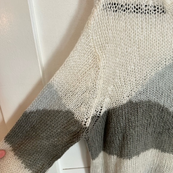 WOODEN SHIPS S/M Paola Buendia mohair wool neutral landscape boho knit sweater - Picture 6 of 12